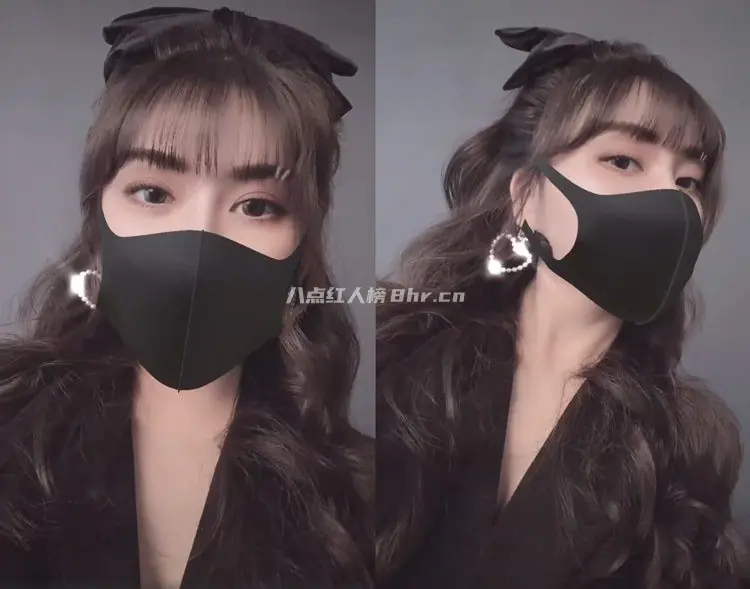 口罩美女一条小团团写真照片