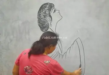 画农梅姐丁春梅火棍绘画走红