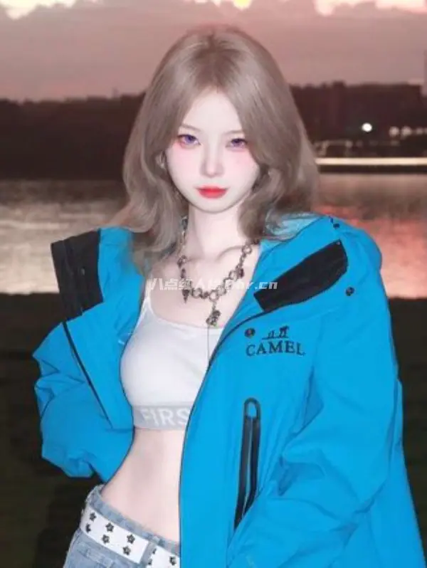 抖音视频达人梨涡圆点照片